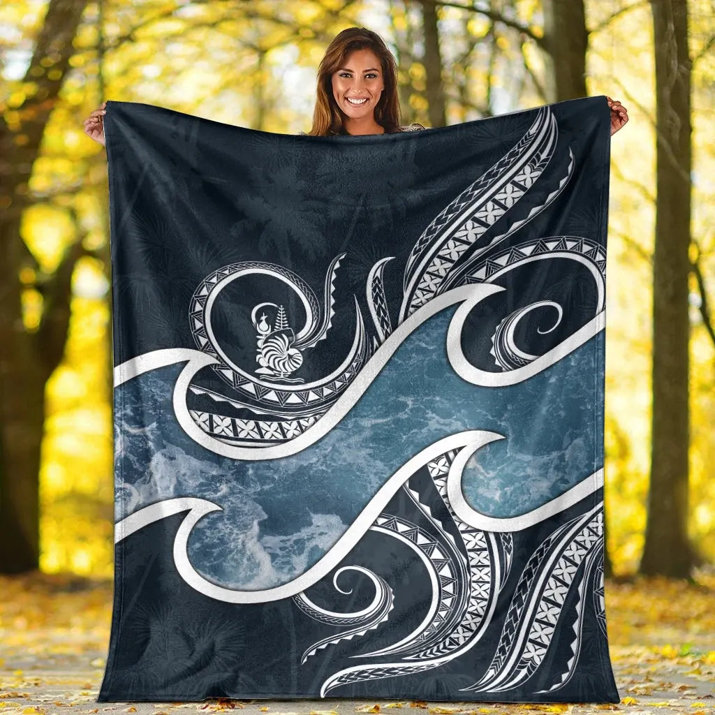 New Caledonia Polynesian Premium Blanket - Ocean Style
