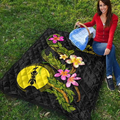New Caledonia Polynesian Quilt - Plumeria Tribal