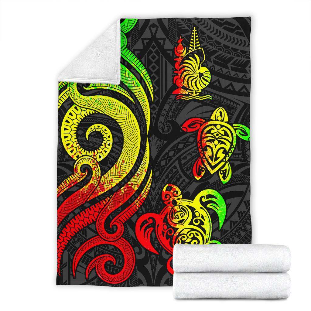 New Caledonia Premium Blanket - Reggae Tentacle Turtle