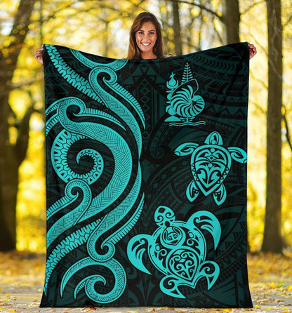 New Caledonia Premium Blanket - Turquoise Tentacle Turtle