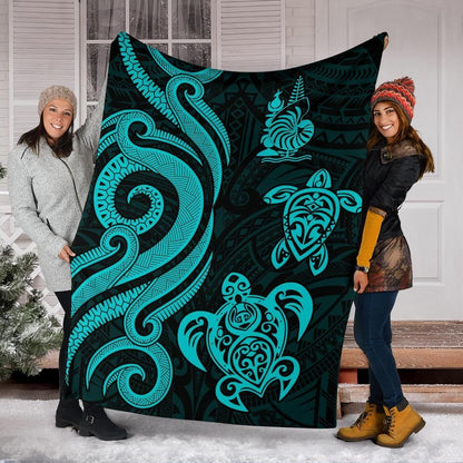 New Caledonia Premium Blanket - Turquoise Tentacle Turtle