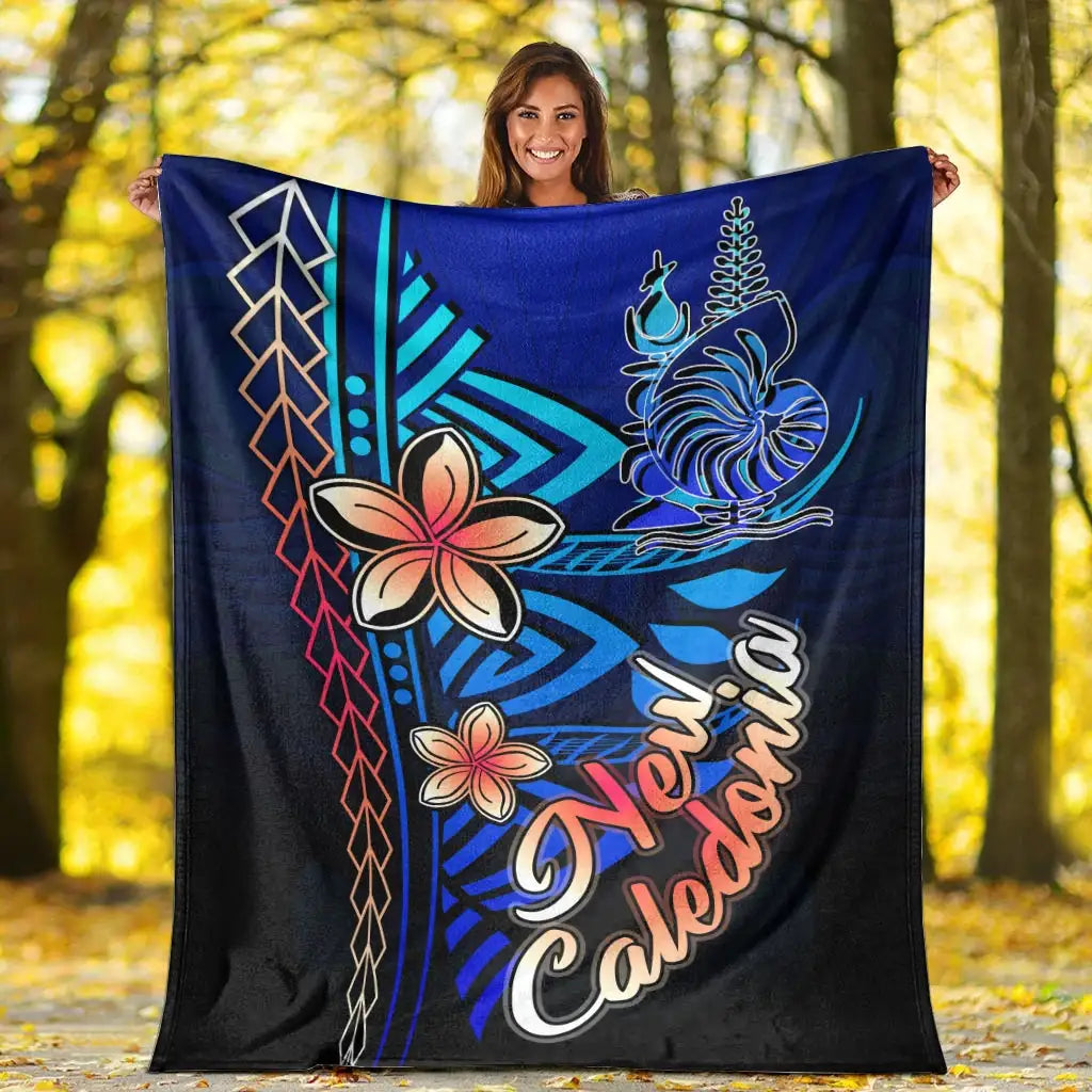 New Caledonia Premium Blanket - Vintage Tribal Mountain