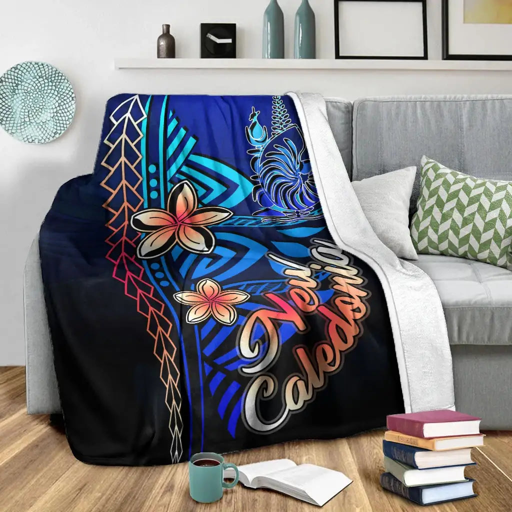 New Caledonia Premium Blanket - Vintage Tribal Mountain