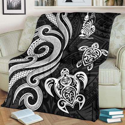 New Caledonia Premium Blanket - White Tentacle Turtle