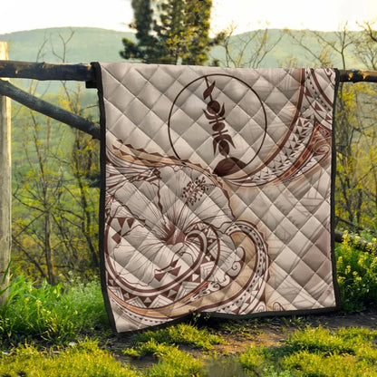 New Caledonia Premium Quilt - Hibiscus Flowers Vintage Style