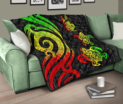 New Caledonia Premium Quilt - Reggae Tentacle Turtle