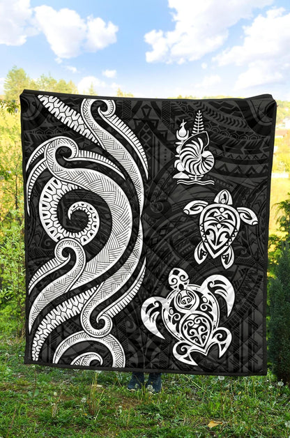 New Caledonia Premium Quilt - White Tentacle Turtle