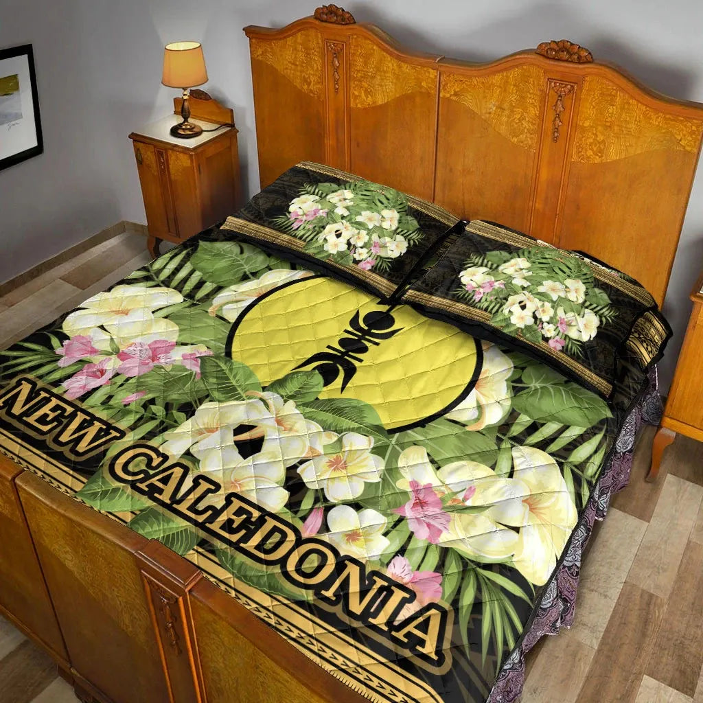New Caledonia Quilt Bed Set - Polynesian Gold Patterns Collection