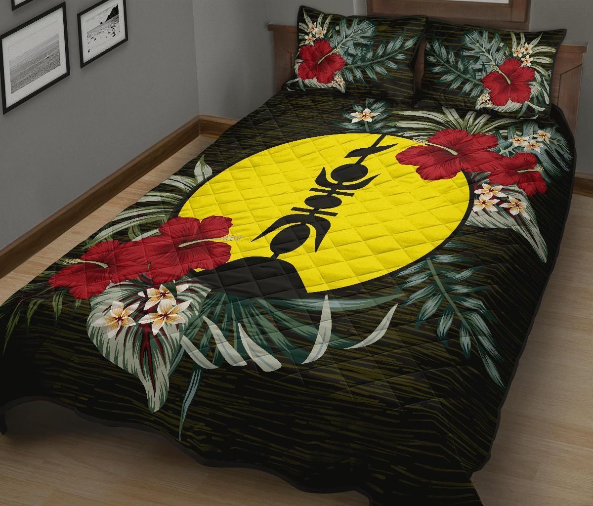 New Caledonia Polynesian Quilt Bed Set - Special Hibiscus