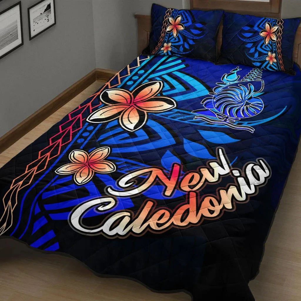 New Caledonia Quilt Bed Set - Vintage Tribal Mountain