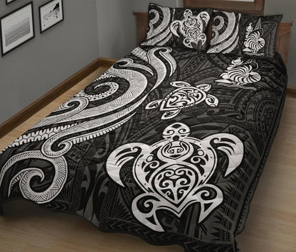 New Caledonia Quilt Bed Set - White Tentacle Turtle