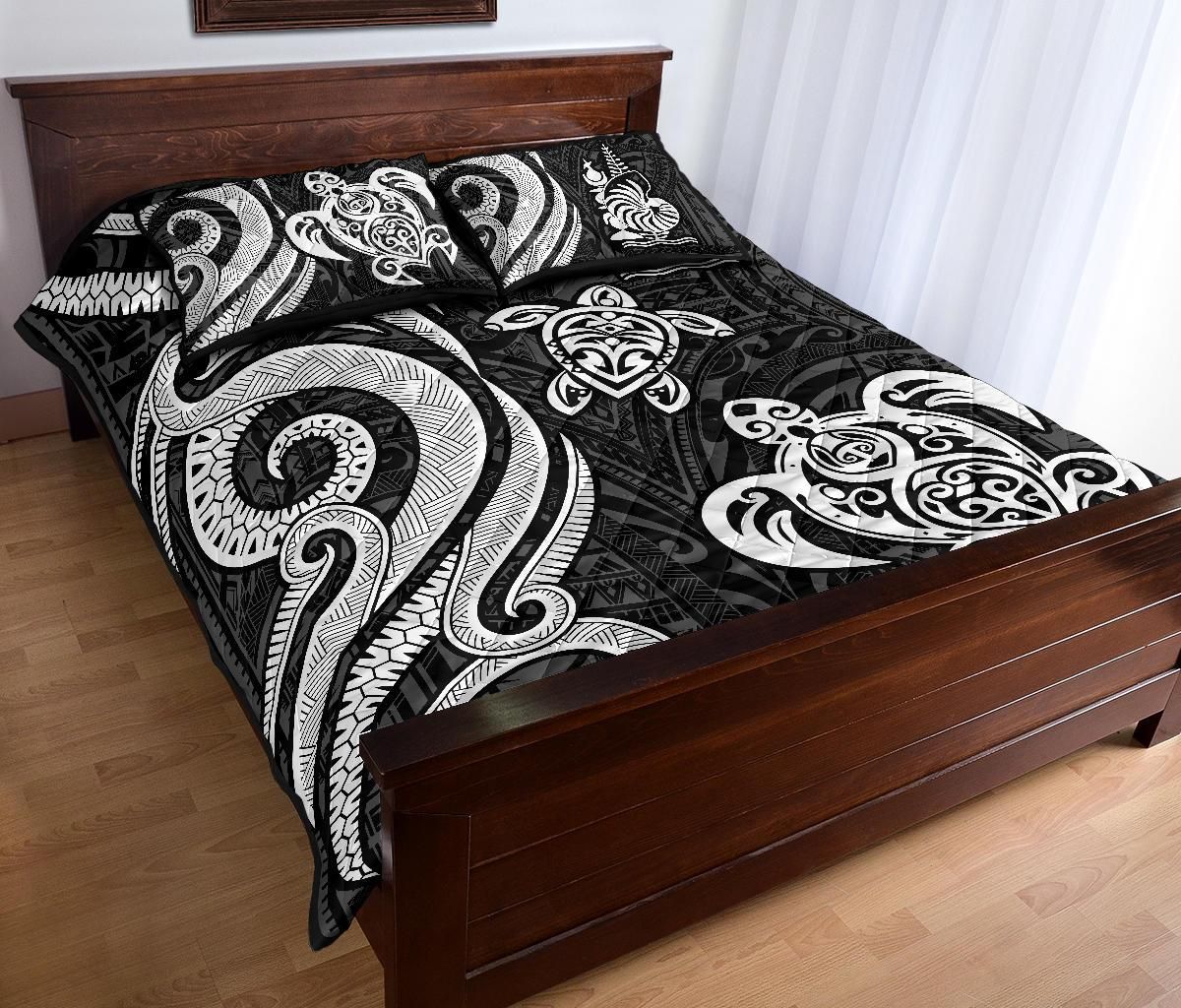 New Caledonia Quilt Bed Set - White Tentacle Turtle