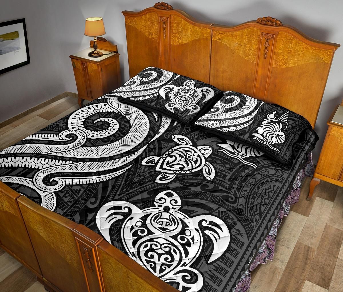 New Caledonia Quilt Bed Set - White Tentacle Turtle