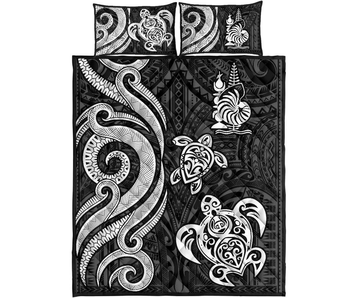 New Caledonia Quilt Bed Set - White Tentacle Turtle