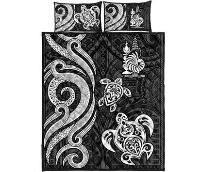 New Caledonia Quilt Bed Set - White Tentacle Turtle