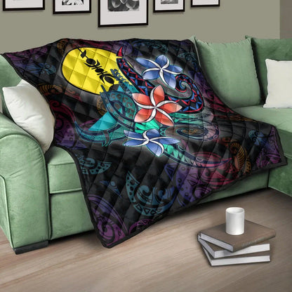 New Caledonia Quilt - Plumeria Flowers Style