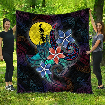 New Caledonia Quilt - Plumeria Flowers Style