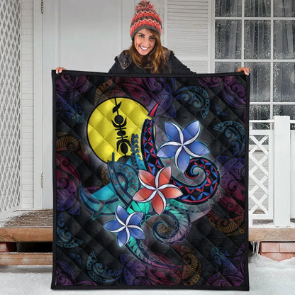 New Caledonia Quilt - Plumeria Flowers Style