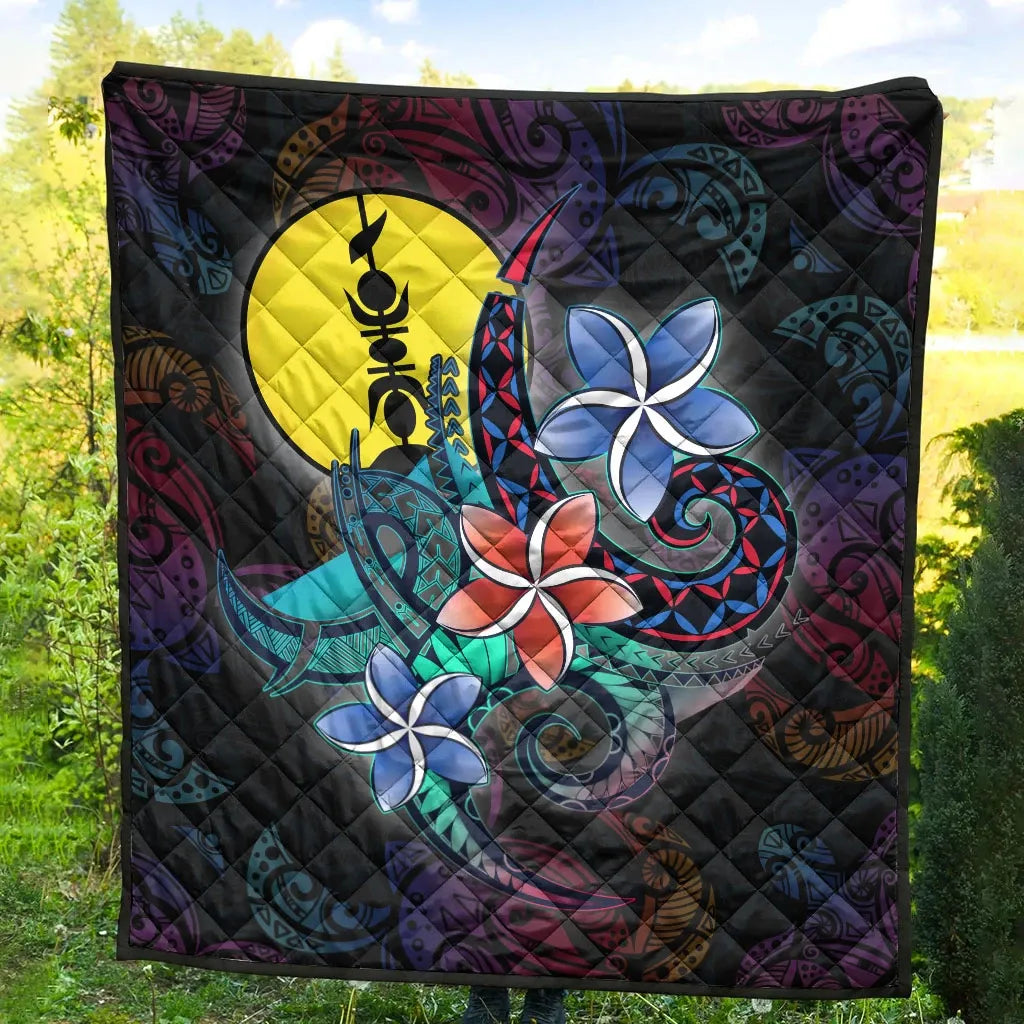 New Caledonia Quilt - Plumeria Flowers Style
