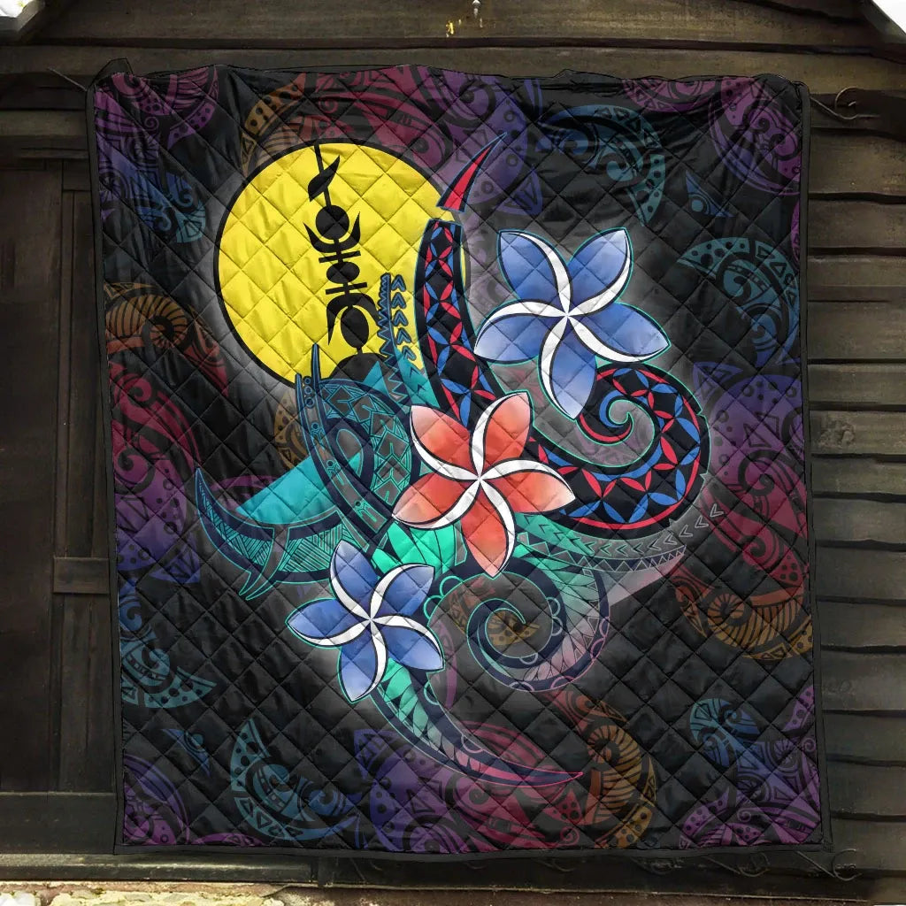 New Caledonia Quilt - Plumeria Flowers Style