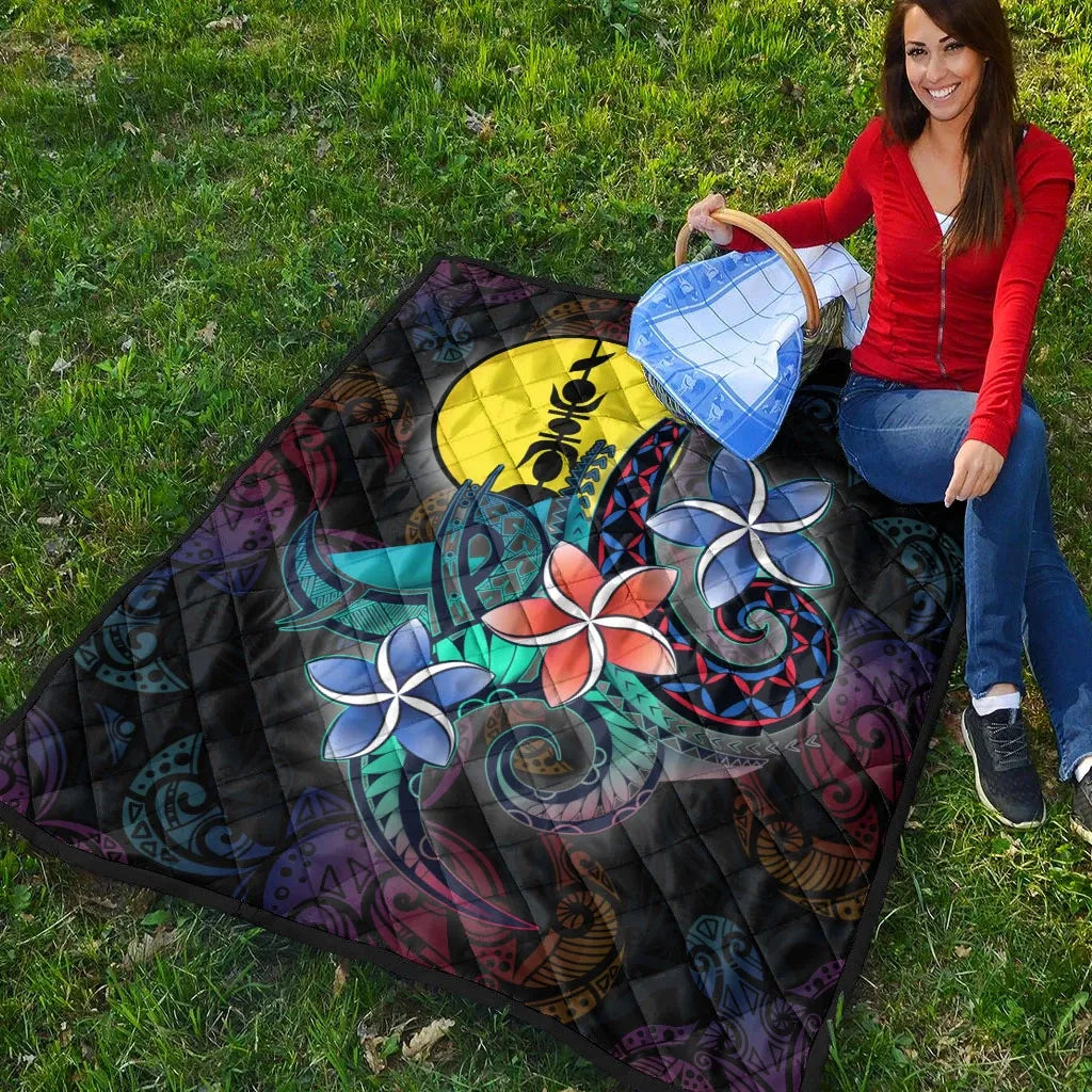 New Caledonia Quilt - Plumeria Flowers Style