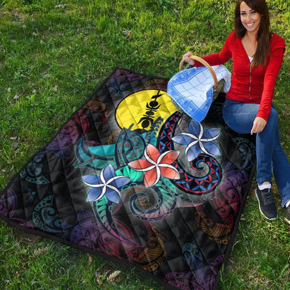 New Caledonia Quilt - Plumeria Flowers Style