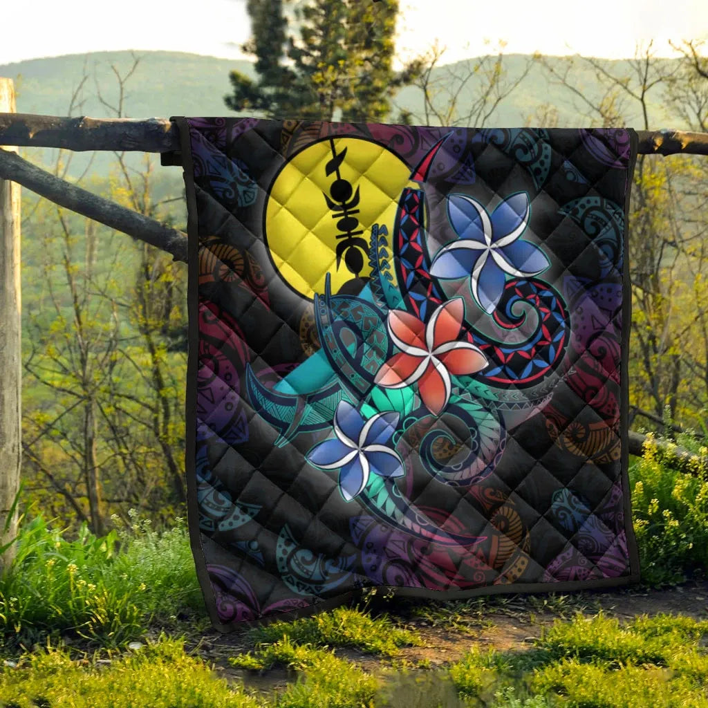 New Caledonia Quilt - Plumeria Flowers Style