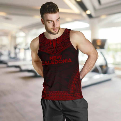 New Caledonia Men Tank Top - Polynesian Chief Red Version