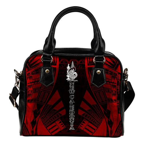 New Caledonia Shoulder Handbag - Polynesian Tattoo Red