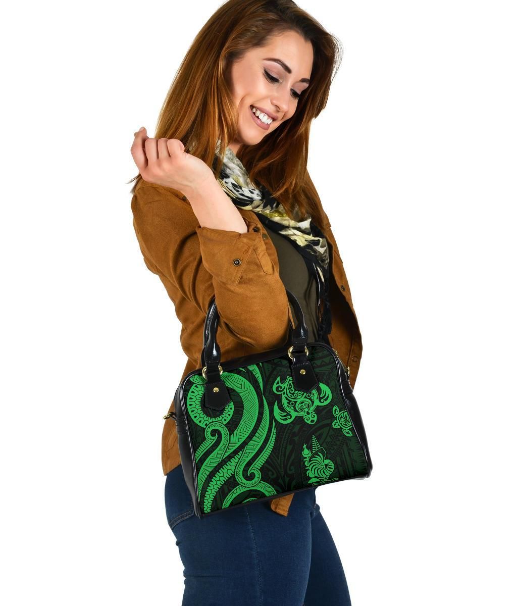 New Caledonia Shoulder Handbag - Green Tentacle Turtle