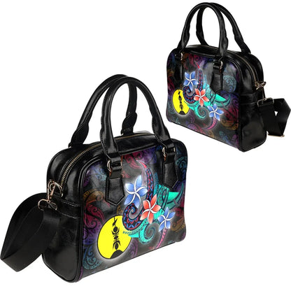New Caledonia Shoulder Handbag - Plumeria Flowers Style