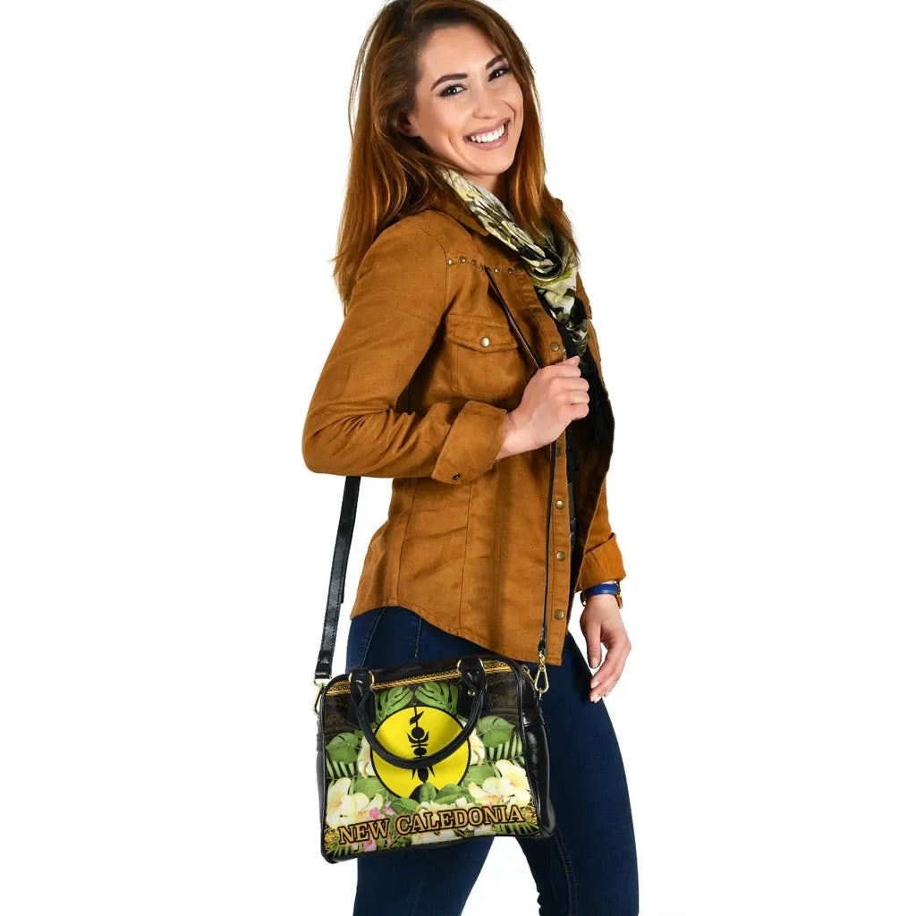 New Caledonia Shoulder Handbag - Polynesian Gold Patterns Collection