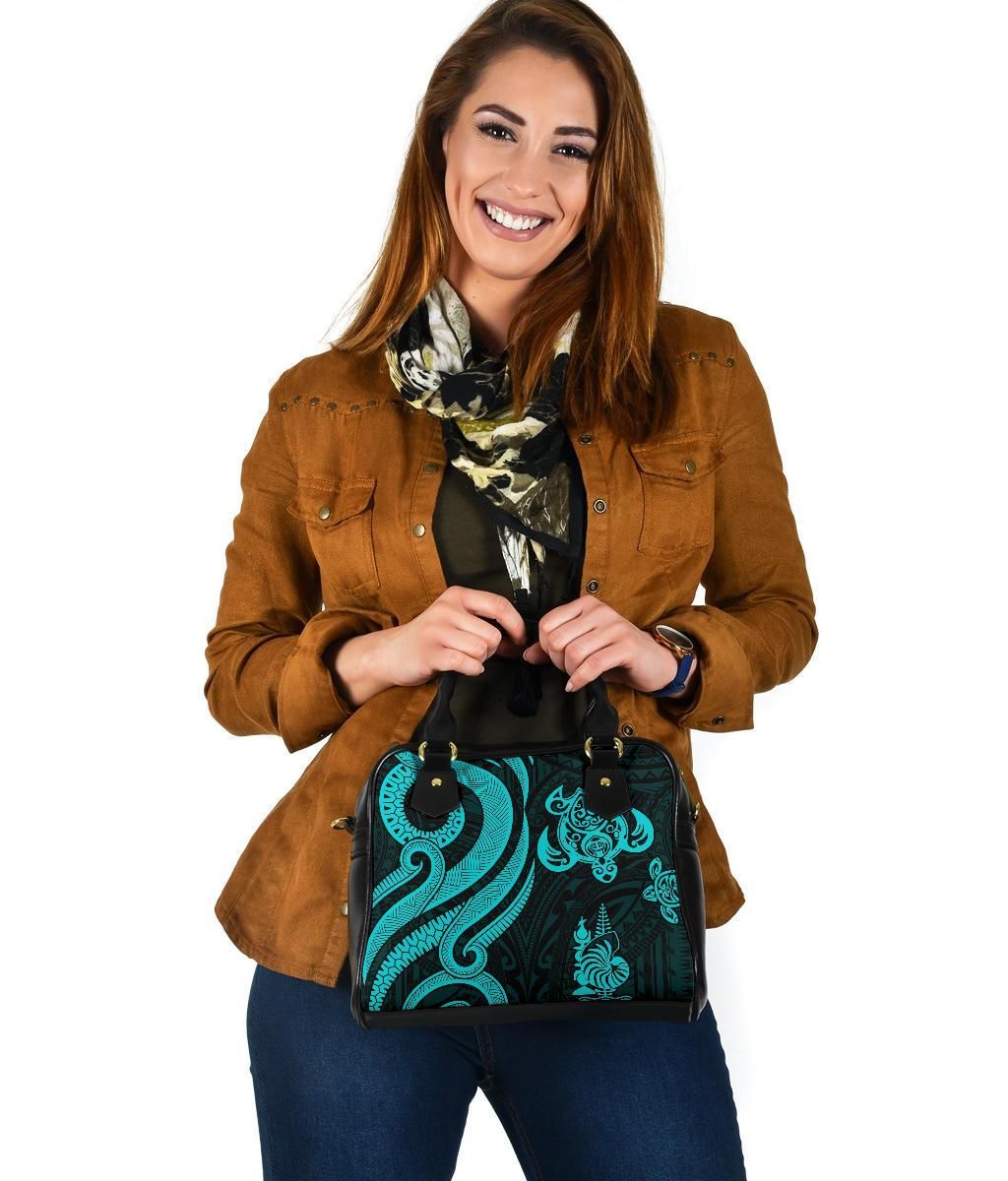 New Caledonia Shoulder Handbag - Turquoise Tentacle Turtle