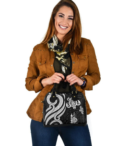 New Caledonia Shoulder Handbag - White Tentacle Turtle