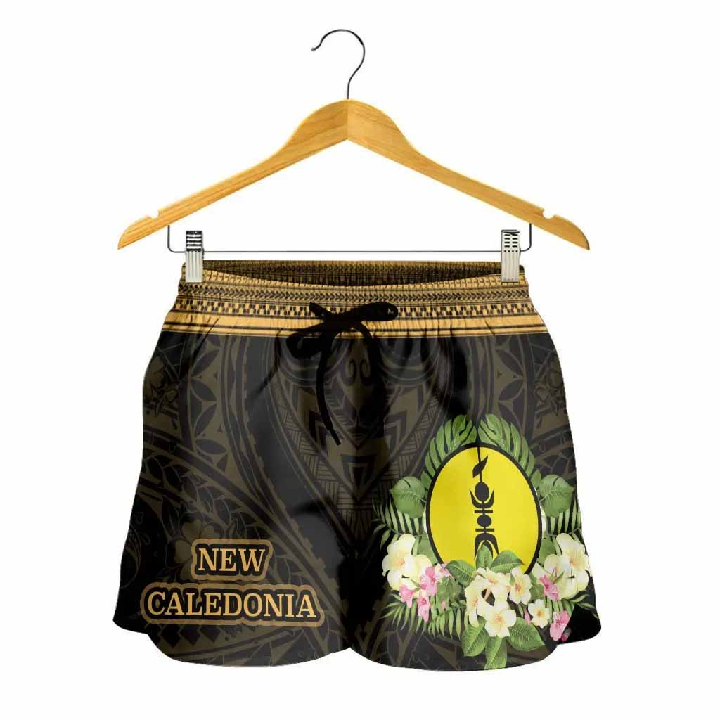 New Caledonia Women Shorts - Polynesian Gold Patterns Collection