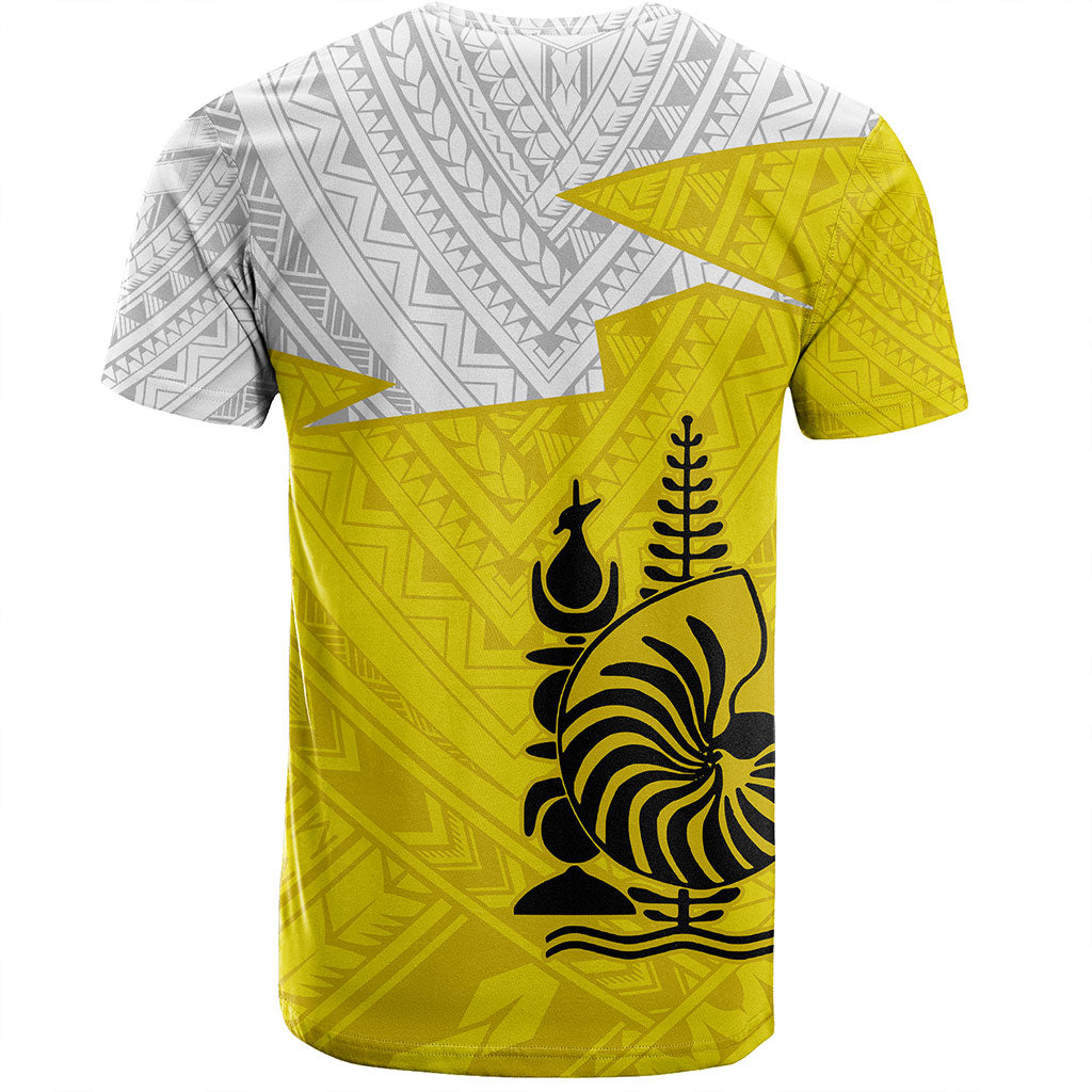 New Caledonia T-Shirt Polynesian Tattoo Flag And Coat Of Arms