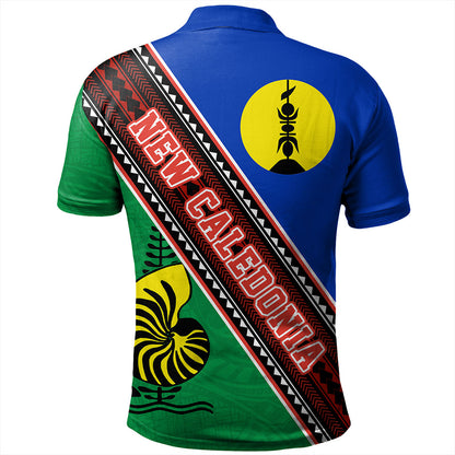 New Caledonia Polo Shirt Flag And Coat Of Arms