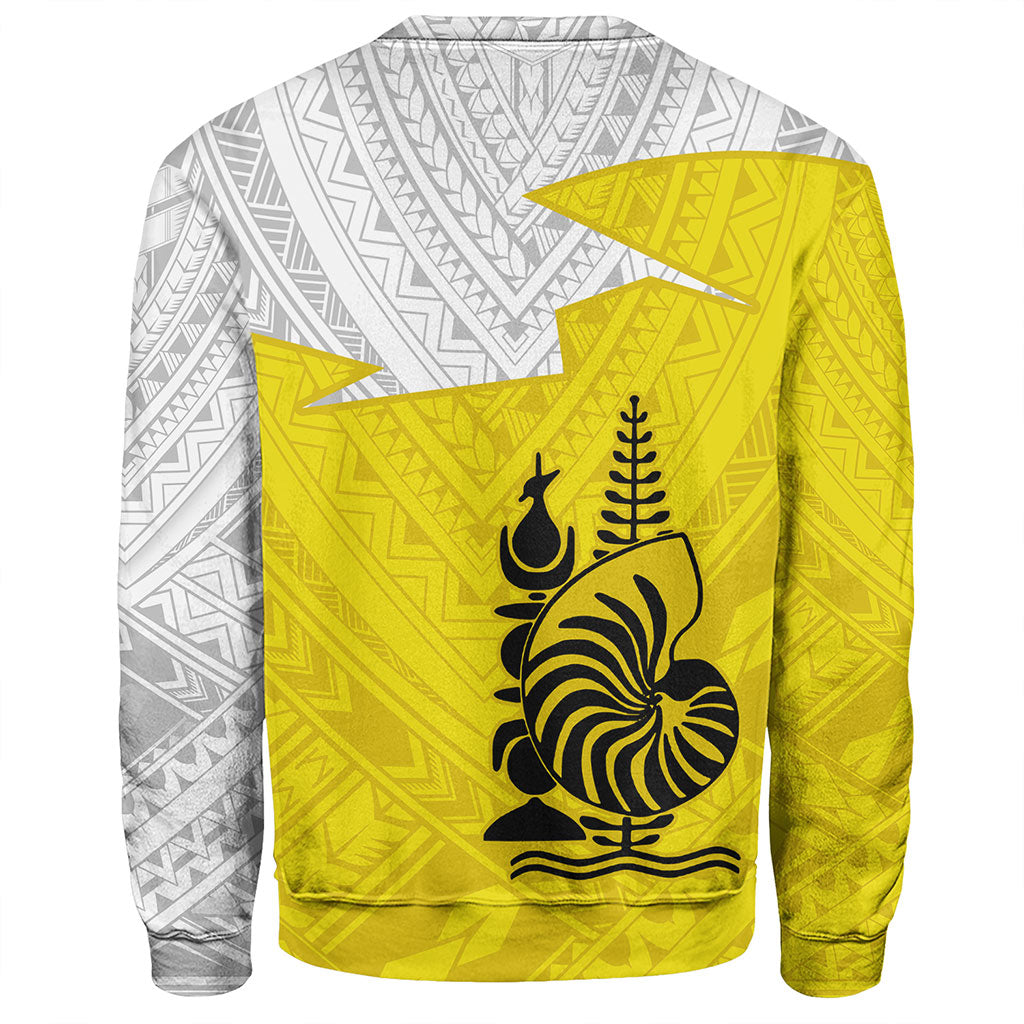 New Caledonia Sweatshirt Polynesian Tattoo Flag And Coat Of Arms