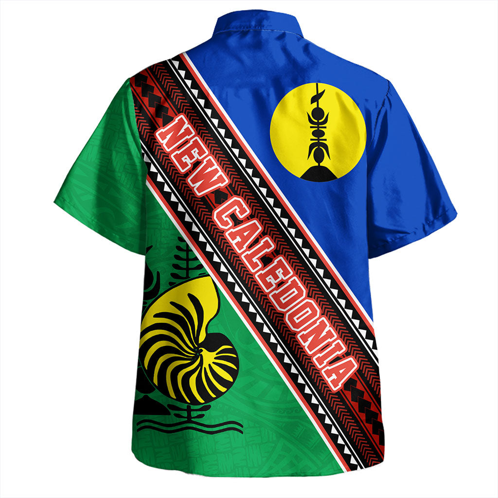 New Caledonia Hawaiian Shirt Flag And Coat Of Arms