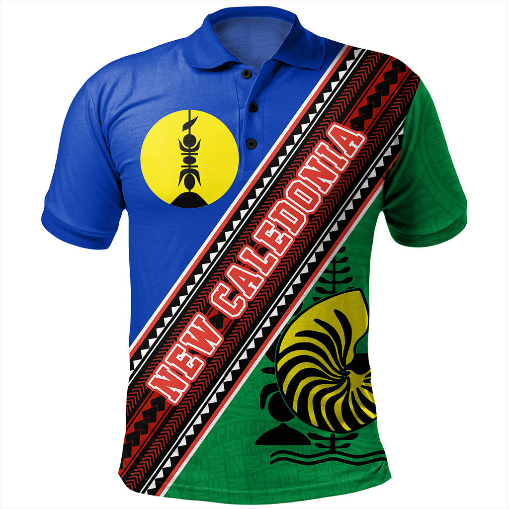 New Caledonia Polo Shirt Flag And Coat Of Arms