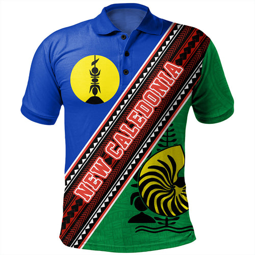 New Caledonia Polo Shirt Flag And Coat Of Arms