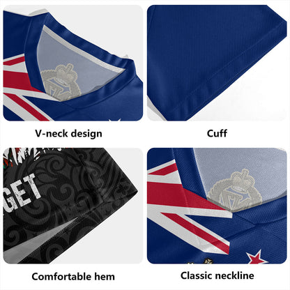 New Zealand Rugby Jersey Anzac Army And Maori Silver Fern Poppy Sunset Style