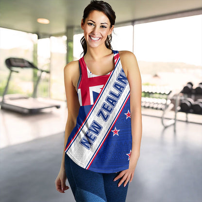New Zealand Women Tank Maori Tribal Flag Traditional