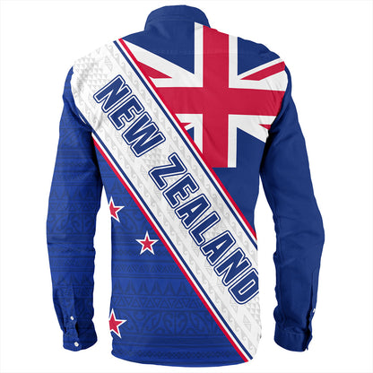 New Zealand Long Sleeve Shirt Maori Tribal Flag Traditional