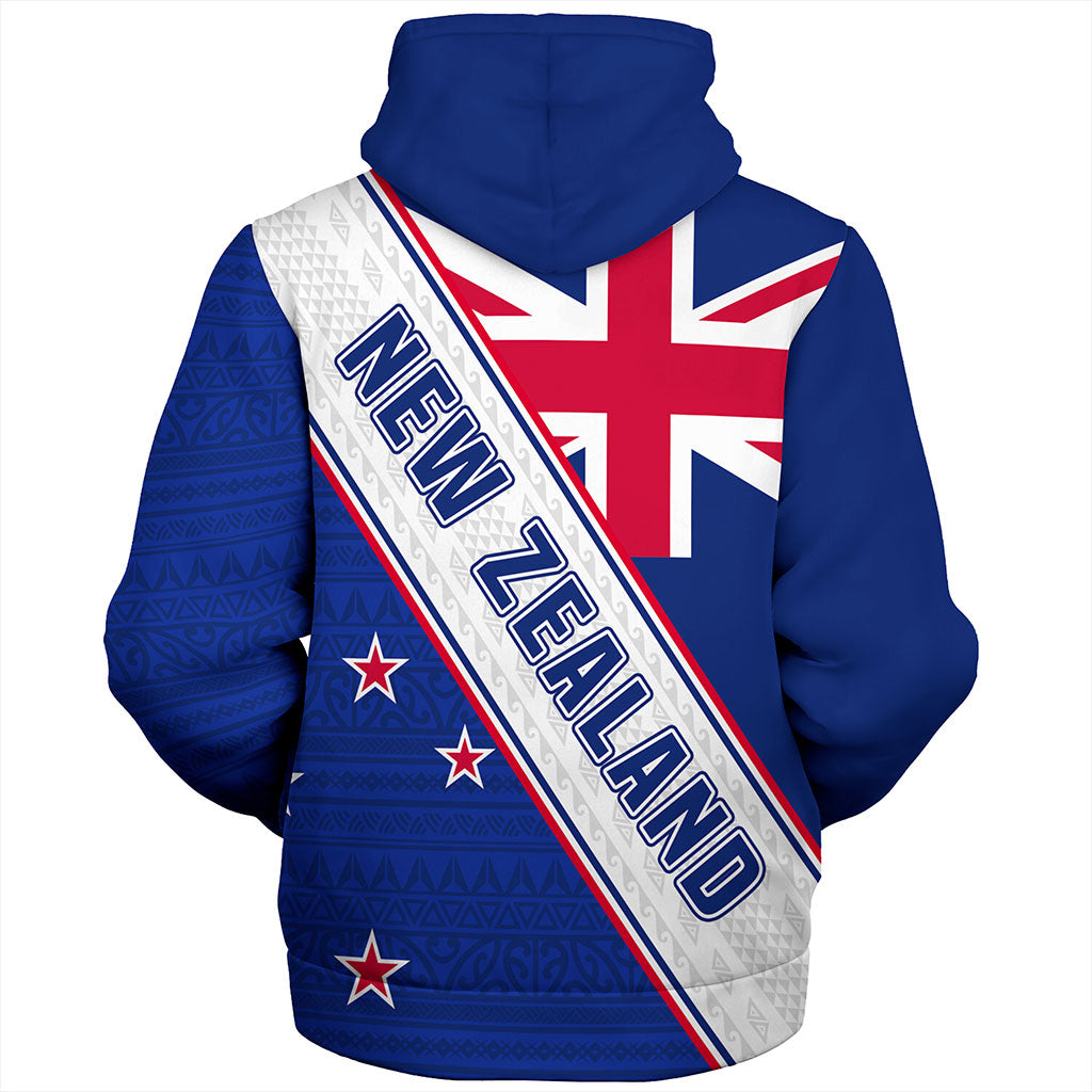 New Zealand Sherpa Hoodie Maori Tribal Flag Traditional