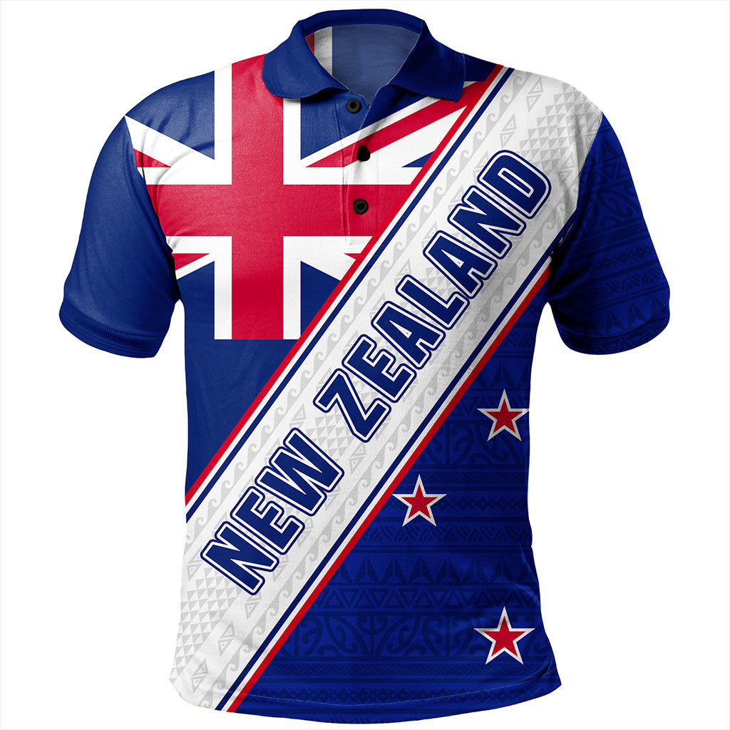 New Zealand Polo Shirt Maori Tribal Flag Traditional