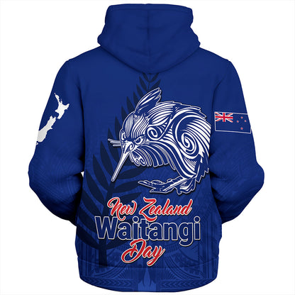 New Zealand Sherpa Hoodie Waitangi Day Flag Kiwi Bird Style