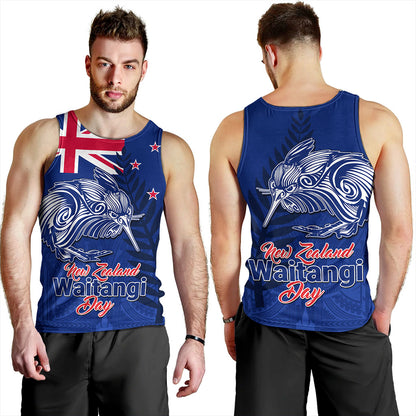 New Zealand Tank Top Waitangi Day Flag Kiwi Bird Style