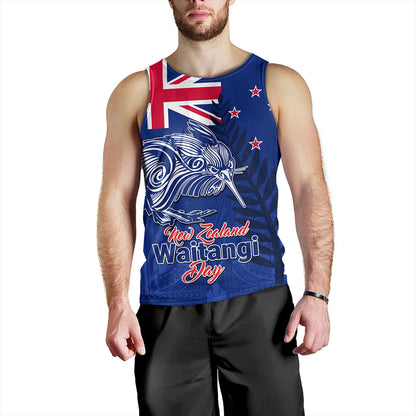 New Zealand Tank Top Waitangi Day Flag Kiwi Bird Style