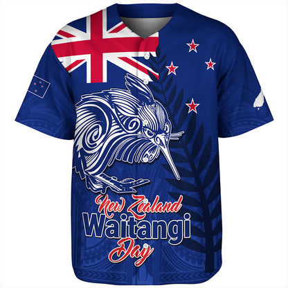 New Zealand Baseball Shirt Waitangi Day Flag Kiwi Bird Style